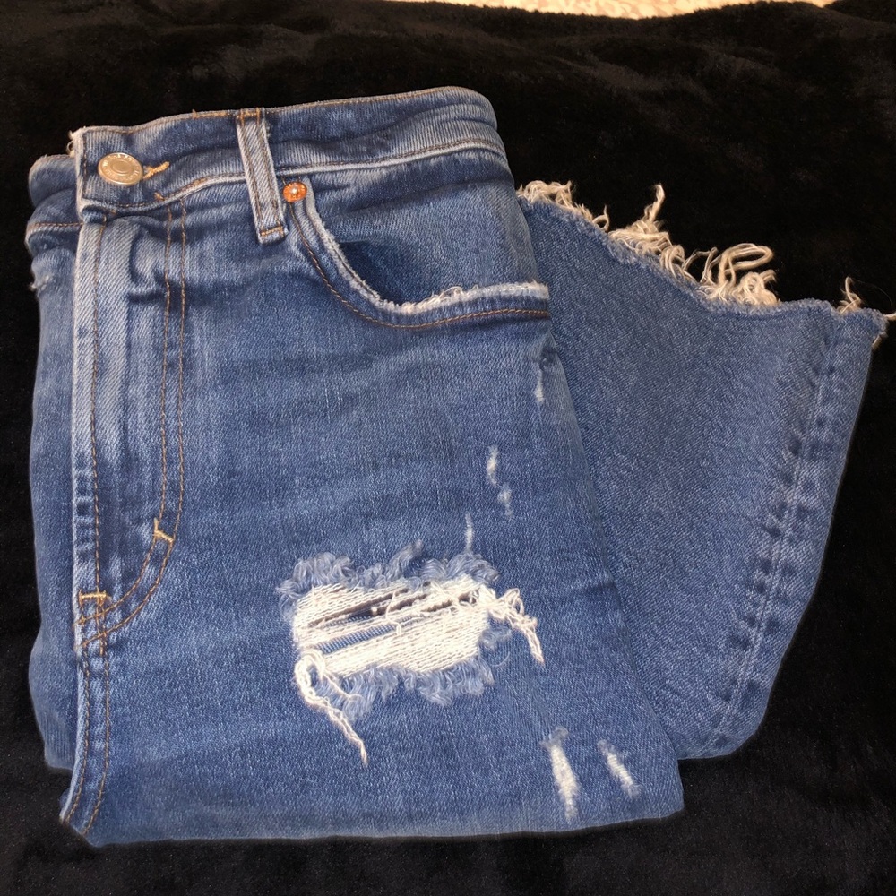 Free people boyfriend/straight leg jeans